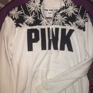 super cute PINK quarter zip